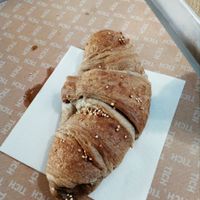 Vegan croissant with noisettes cream at TICH Healthy Living in Brussels