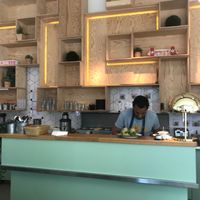 Preparing in the kitchen very nice design at TICH Healthy Living in Brussels