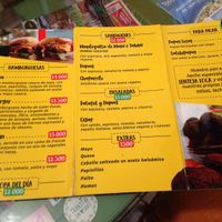 Menu at Lenteja Loca in Puerto Varas