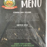 Menu presentation at Lenteja Loca in Puerto Varas
