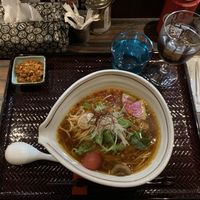 Spivey vegan ramen! Soooo pretty & delicious!!  at Shinjukugyoen Ramen Ouka in Tokyo