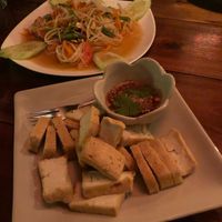 Papaya Salad and crispy tofu :) at Soulkitchen in Koh Lanta