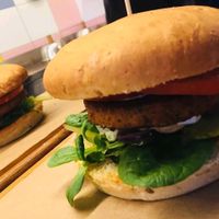 veggie patty burger at Doda Uzkandine - Savanorių Prospektas in Kaunas