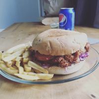 Pulled jackfruit burger at Doda Uzkandine - Savanorių Prospektas in Kaunas