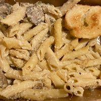 Mushroom stroganoff  at Vertical Diner in Salt Lake City