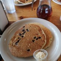 Chocolate chips pancakes at Vertical Diner in Salt Lake City