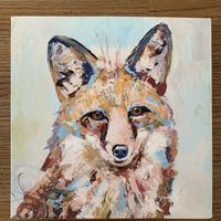 We appreciate their support of local artists and bought this painting before we left. 🦊💕  at Vertical Diner in Salt Lake City