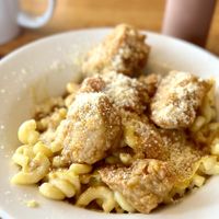 Mac bowl with inferno tenders   at Vertical Diner in Salt Lake City