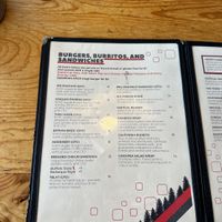 Menu page 3  at Vertical Diner in Salt Lake City