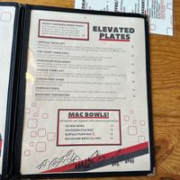 Menu page 4  at Vertical Diner in Salt Lake City