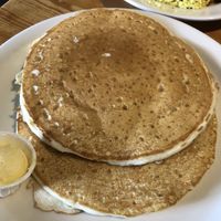 Plain pancakes   at Vertical Diner in Salt Lake City