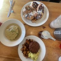 Carrot butter French toast, bombastic biscuits and gravy  at Vertical Diner in Salt Lake City