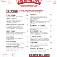 Pizza  at Vertical Diner in Salt Lake City