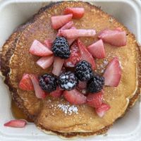 Pancakes with Berries   at Vertical Diner in Salt Lake City