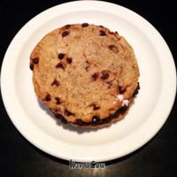 choc chip ice cream sandwhich  at Vertical Diner in Salt Lake City