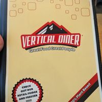 Menu at Vertical Diner in Salt Lake City