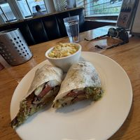 Cali burrito with side of man n cheese!  at Vertical Diner in Salt Lake City