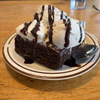 Haha brownie sundae yum!  at Vertical Diner in Salt Lake City