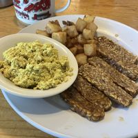 Build-a-breakfast including scrambled tofu, tempeh bacon and potatoes    at Vertical Diner in Salt Lake City