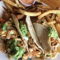 Vertical Tacos with a side of fries and fry sauce at Vertical Diner in Salt Lake City