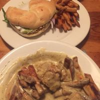 Guacamole Burger, and American Diner (Chicken Tenders, fries and gravy) at Vertical Diner in Salt Lake City