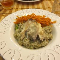 Risotto de espargos com pleurotus at Bosque in Sintra