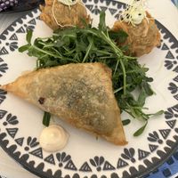 Mushrooms Bolinha and Spinach Pastel  at Bosque in Sintra