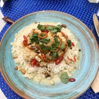 Cauliflower curry, packed full of flavor and a little heat!  at Bosque in Sintra