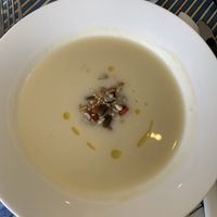 Cauliflower/zucchini/onion soup at Bosque in Sintra