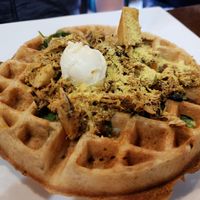 Chicken pie waffle at The Buzz Coffee & Cafe in Burnsville