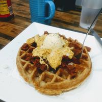 Cuban vegan waffle at The Buzz Coffee & Cafe in Burnsville