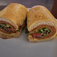 Italian hoagie,,,,,authentically delicious! at LUHV Vegan Deli in Philadelphia