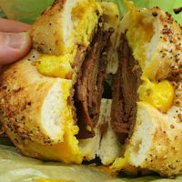Bacon, egg, and cheese open at LUHV Vegan Deli in Philadelphia