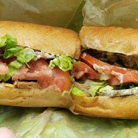 Turkey, bacon, ranch (with cheese, and mayo and mustard instead of ranch) at LUHV Vegan Deli in Philadelphia