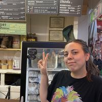 Friendly staff  at LUHV Vegan Deli in Philadelphia