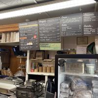 A pic of the menu  at LUHV Vegan Deli in Philadelphia