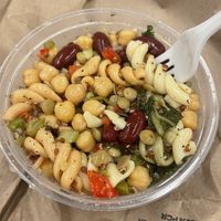 Side of pasta salad  at LUHV Vegan Deli in Philadelphia