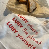 Vegan reuben and Luhv bag ☮️  at LUHV Vegan Deli in Philadelphia