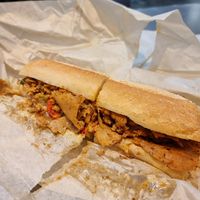 Vegan Philly Cheesesteak at LUHV Vegan Deli in Philadelphia