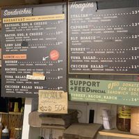 Menu board  at LUHV Vegan Deli in Philadelphia