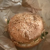 Crab cake  at LUHV Vegan Deli in Philadelphia