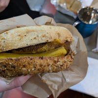 breakfast sandwich at LUHV Vegan Deli in Philadelphia