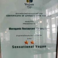 Awards at Moreganic Restaurant at Away Chiang Mai Thapae Vegan Retreat in Chiang Mai