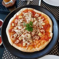 'Hawaiian' pizza at Moreganic Restaurant at Away Chiang Mai Thapae Vegan Retreat in Chiang Mai