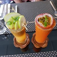 Cold pressed juices at Moreganic Restaurant at Away Chiang Mai Thapae Vegan Retreat in Chiang Mai