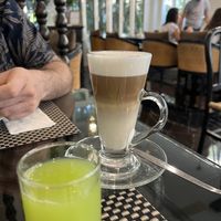 Soy latte and guava juicee  at Moreganic Restaurant at Away Chiang Mai Thapae Vegan Retreat in Chiang Mai