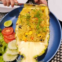Pineapple rice at Moreganic Restaurant at Away Chiang Mai Thapae Vegan Retreat in Chiang Mai