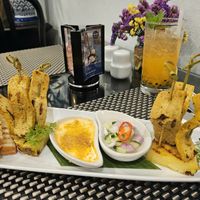 Tofu skewers with peanut sauce at Moreganic Restaurant at Away Chiang Mai Thapae Vegan Retreat in Chiang Mai