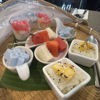 Thai desserts platter  at Moreganic Restaurant at Away Chiang Mai Thapae Vegan Retreat in Chiang Mai