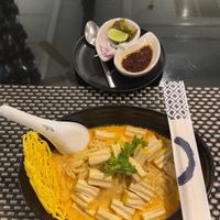 Tofu noodle soupp  at Moreganic Restaurant at Away Chiang Mai Thapae Vegan Retreat in Chiang Mai